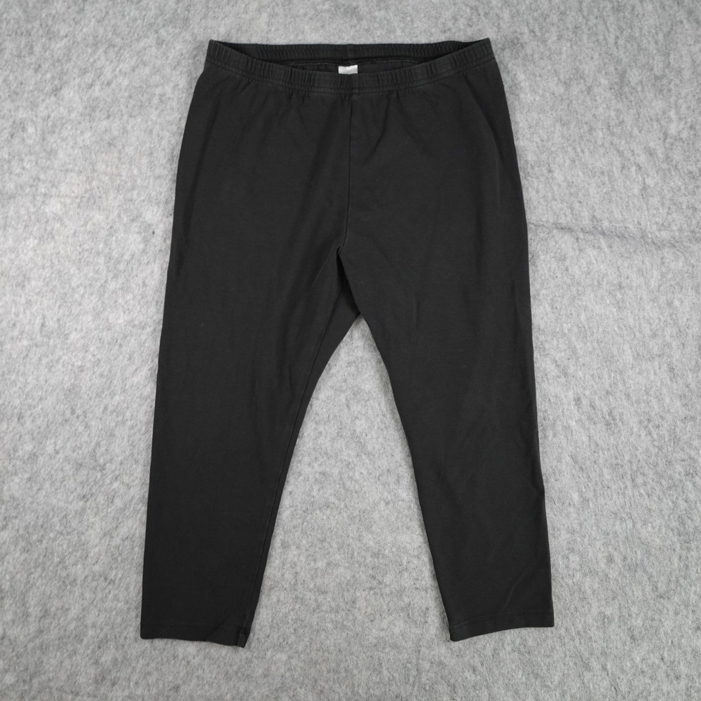 J Jill Leggings Women Medium Petite Black Pima Capri Cropped Pull On Knit